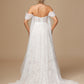 Strapless A Line Lace Long Wedding Dress