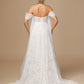 Strapless A Line Lace Long Wedding Dress