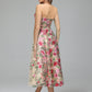 Strapless Floral Lace Tea Length Prom Dresses