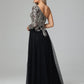 One Shoulder Long Sleeves Lace Appliques Tulle Mother of the Bride Dresses