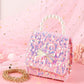 Cute Sequins Pearls Handbag With Bow Knot