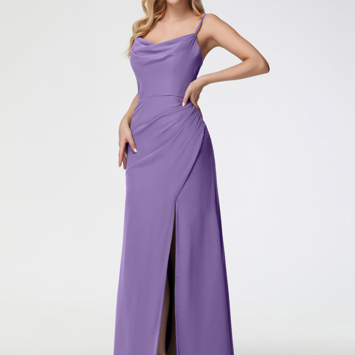lavender bridesmaid dresses uk Sweetheart Neck A-line Chiffon Country Style Maxi UNDER $170 By the way Fitted long dress Blue Size:XL (55-69 KG)