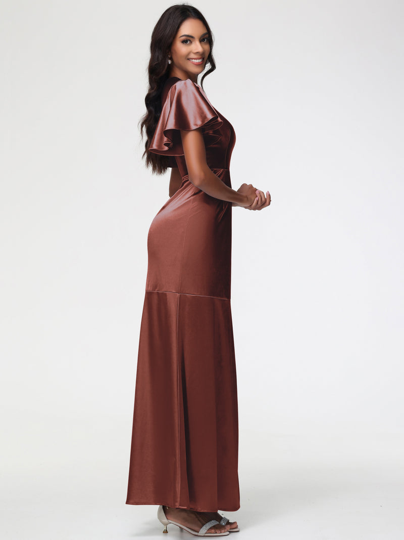 Sweethart Neck Short Bridemaid Dresses Terracotta main image 1