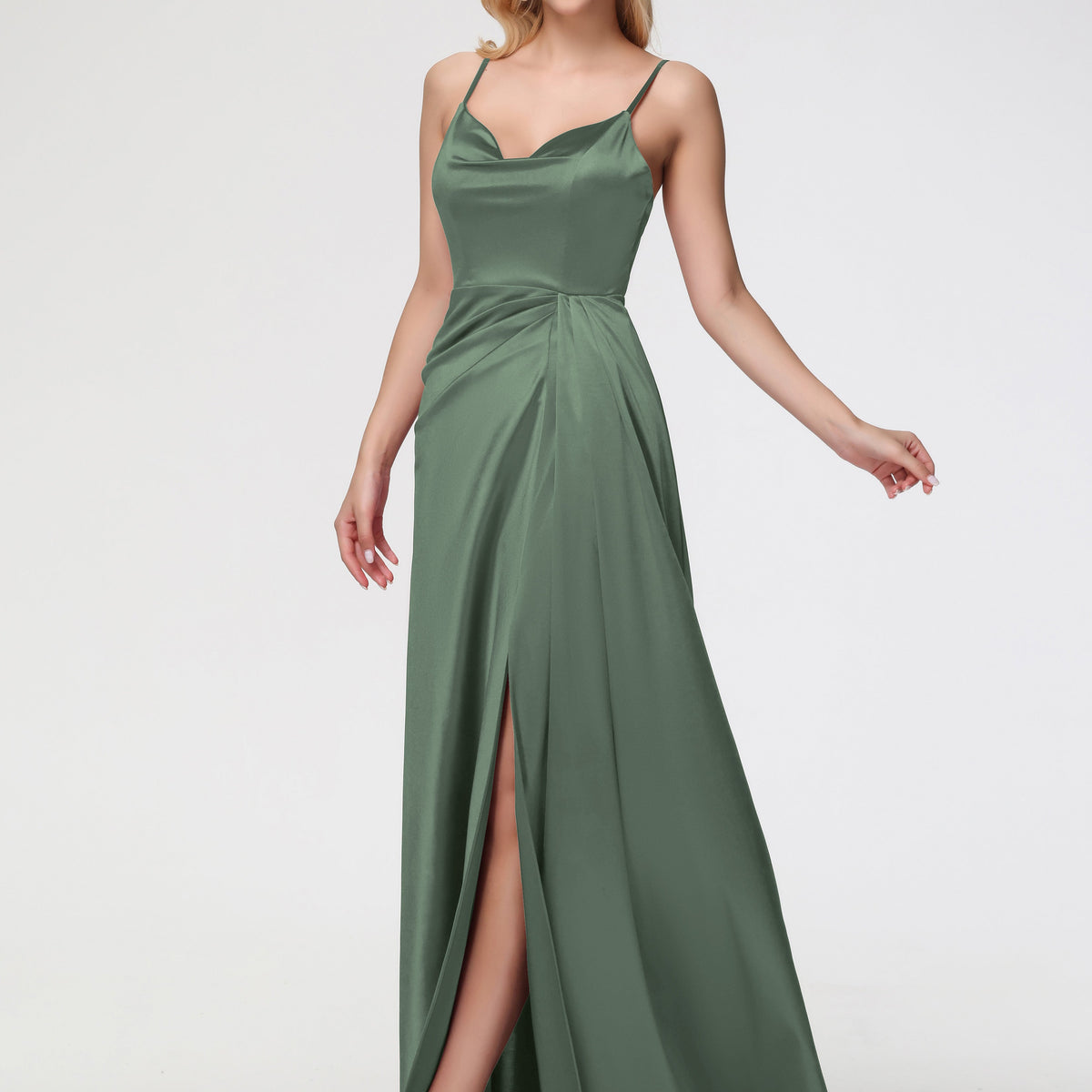 formal olive green dress Dresses With Sleeves Short Sleeves Trumpet/Mermaid Zipper Split Long Stretch Satin Formal Dresses Sheath/Column Fabric Olive Green Dress - Macy's