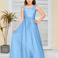 A Line Chiffon Lace Junior Bridesmaid Dress