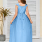 A Line Chiffon Lace Junior Bridesmaid Dress