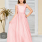 A Line Chiffon Lace Junior Bridesmaid Dress