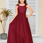 A Line Chiffon Lace Junior Bridesmaid Dress