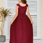 A Line Chiffon Lace Junior Bridesmaid Dress