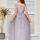 A Line Chiffon Lace Junior Bridesmaid Dress