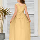 A Line Chiffon Lace Junior Bridesmaid Dress