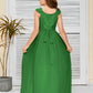A Line Chiffon Lace Junior Bridesmaid Dress