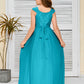 A Line Chiffon Lace Junior Bridesmaid Dress