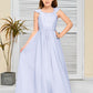 A Line Chiffon Lace Junior Bridesmaid Dress