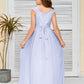 A Line Chiffon Lace Junior Bridesmaid Dress