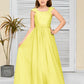 A Line Chiffon Lace Junior Bridesmaid Dress