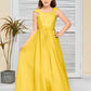 A Line Chiffon Lace Junior Bridesmaid Dress