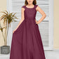 A Line Chiffon Lace Junior Bridesmaid Dress