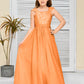 A Line Chiffon Lace Junior Bridesmaid Dress