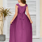 A Line Chiffon Lace Junior Bridesmaid Dress