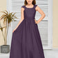 A Line Chiffon Lace Junior Bridesmaid Dress