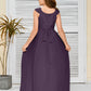 A Line Chiffon Lace Junior Bridesmaid Dress