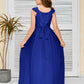 A Line Chiffon Lace Junior Bridesmaid Dress