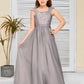 A Line Chiffon Lace Junior Bridesmaid Dress