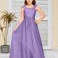 A Line Chiffon Lace Junior Bridesmaid Dress