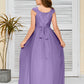 A Line Chiffon Lace Junior Bridesmaid Dress