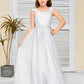 A Line Chiffon Lace Junior Bridesmaid Dress