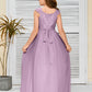 A Line Chiffon Lace Junior Bridesmaid Dress