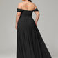 A-line Sweetheart neckline Chiffon-Bridesmaid Dress Plus Size