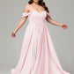 A-line Sweetheart neckline Chiffon-Bridesmaid Dress Plus Size