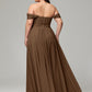 A-line Sweetheart neckline Chiffon-Bridesmaid Dress Plus Size