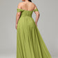 A-line Sweetheart neckline Chiffon-Bridesmaid Dress Plus Size