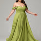 A-line Sweetheart neckline Chiffon-Bridesmaid Dress Plus Size