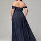 A-line Sweetheart neckline Chiffon-Bridesmaid Dress Plus Size