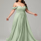 A-line Sweetheart neckline Chiffon-Bridesmaid Dress Plus Size