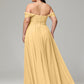 A-line Sweetheart neckline Chiffon-Bridesmaid Dress Plus Size