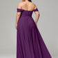 A-line Sweetheart neckline Chiffon-Bridesmaid Dress Plus Size