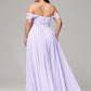 A-line Sweetheart neckline Chiffon-Bridesmaid Dress Plus Size