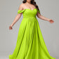 A-line Sweetheart neckline Chiffon-Bridesmaid Dress Plus Size