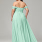 A-line Sweetheart neckline Chiffon-Bridesmaid Dress Plus Size