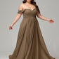 A-line Sweetheart neckline Chiffon-Bridesmaid Dress Plus Size