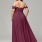 A-line Sweetheart neckline Chiffon-Bridesmaid Dress Plus Size