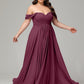 A-line Sweetheart neckline Chiffon-Bridesmaid Dress Plus Size