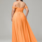 A-line Sweetheart neckline Chiffon-Bridesmaid Dress Plus Size