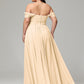 A-line Sweetheart neckline Chiffon-Bridesmaid Dress Plus Size