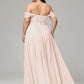 A-line Sweetheart neckline Chiffon-Bridesmaid Dress Plus Size